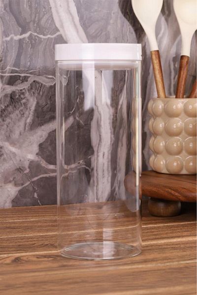 MİEN Lengo 2000 ml Sealed Vacuum Borosilicate Glass Food Storage Jar