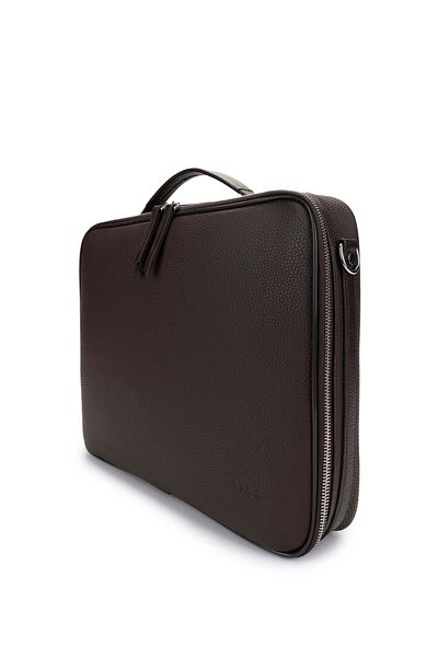 Tamer Tanca Men's Vegan Brown Briefcase