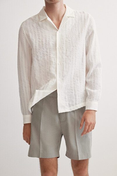 H&M Keten Karışımlı Şort Regular Fit