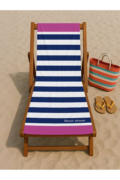 denizlicotton Beach Towel, Sea Towel, Sunbed Towel, Printed Towel, 80 X 150 cm