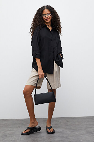 urban focus Oversize Linen Shirt