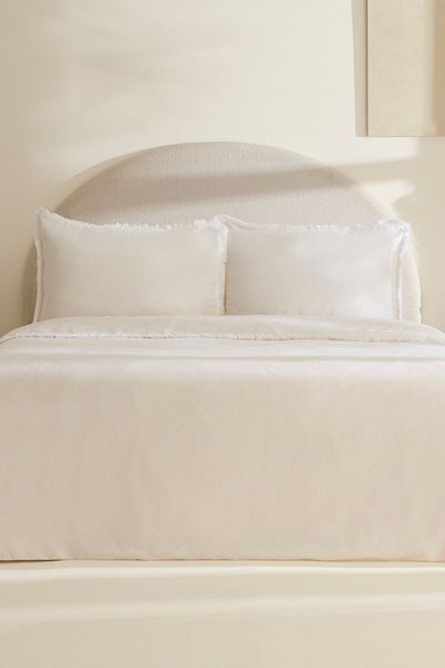Karaca Home Ella Krep 100% Cotton Double Duvet Cover Set White