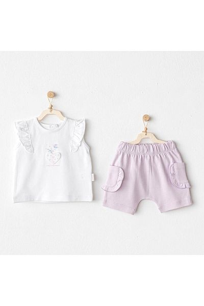 andywawa Baby Girl Magical Butterfly Bottom Top Set Lilac Ac25581