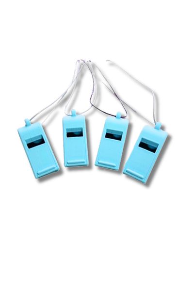 rmys Plastic Whistle / Earthquake Whistle / Sos Emergency Survival Whistle -Turquoise- 4Pcs
