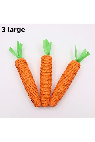 Choice 3 Large Cat Toy Carrot Sound Pet Products Bite Resistant Paper Rope Scratcher Clean Teeth Interactiv
