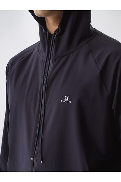 Xint Men's Navy Blue Regular Fit Coat