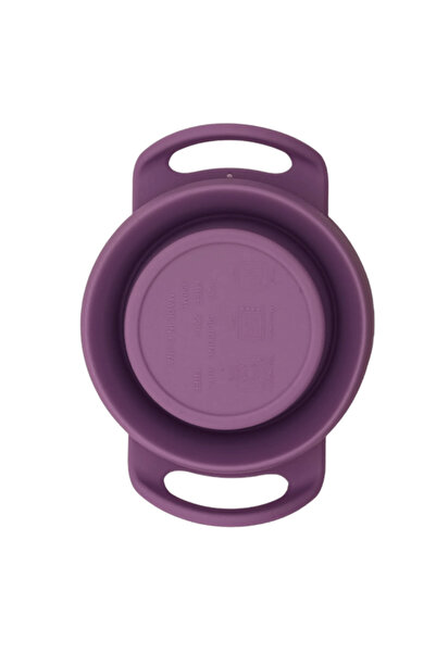 Empria Cana din silicon 2 in 1, pentru gustari si apa bebe, cu capac anti-varsare, cana bebe, Empria, Mov