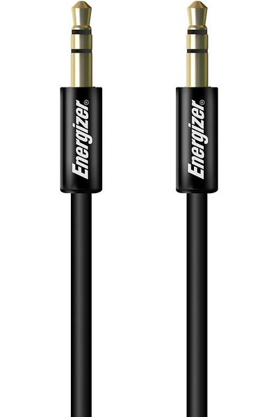 Energizer - Adapter Audio Jack/Jack - Universal Stereo Cable for Audio Devices - Black