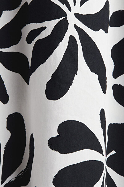 H&M Omuzları Açık Poplin Elbise