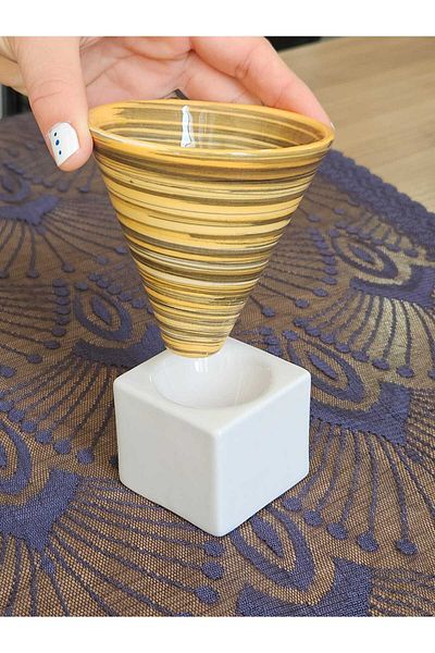 MeGgDecor 1Pcs Japanese-Style Retro Ceramic Coffee Cup Pad with Accompanying
