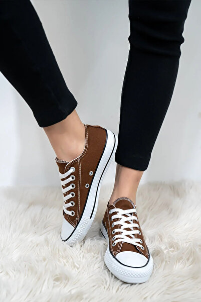 ROSTO Kahverengi Keten Günlük Spor Ayakkabı Unisex (36-40) Numara Convers