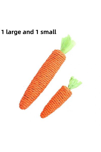 Choice 1 Large And 1 Small Cat Toy Carrot Sound Pet Products Bite Resistant Paper Rope Scratcher Clean Teet