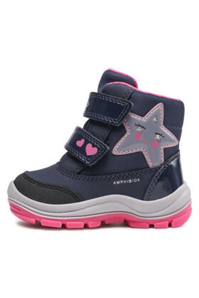 Geox girls' snow boots B163WA-050FU blue