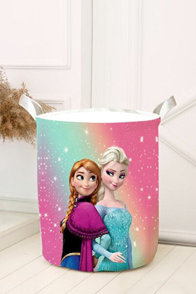 dekomingo سلة ألعاب إلسا وآنا قوس قزح