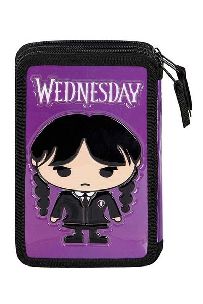 WEDNESDAY Penar Wednesday Chibi, Echipat, 3 compartimente, 43 piese, 21 x 14 x 7 cm