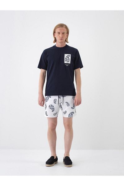 Xint Men's Navy Blue Regular Fit Cotton T-Shirt