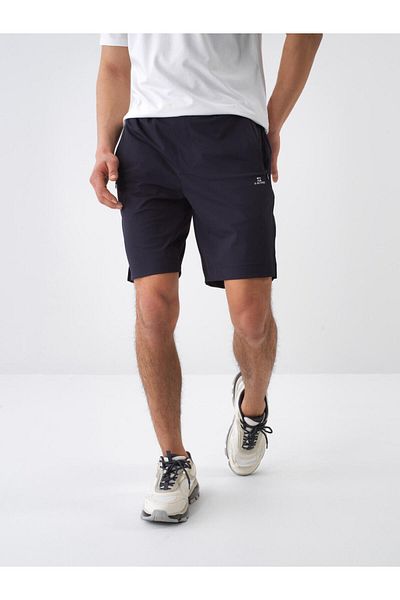 Xint Men's Navy Blue Regular Fit Shorts