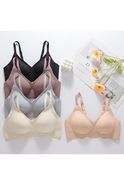 Bernato Безшевен коригиращ сутиен с лазерно рязане - Вълнообразно изрязване на долната част, дишащ лазерен сутиен