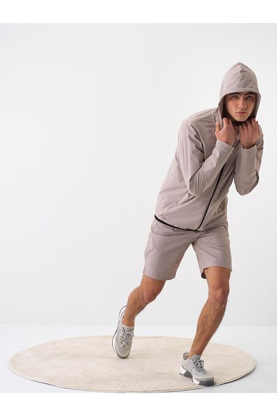 Xint Men's Beige Regular Fit Coat