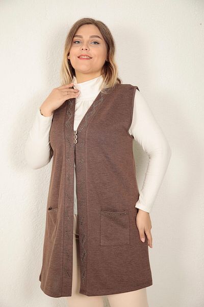 TRENDSE ECRİN KUMAŞ CHIC WINTER VEST MOTHER VEST
