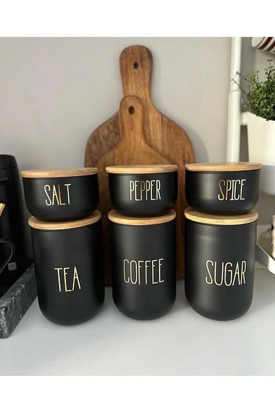 YzHome 3-Piece Vacuum Glass Jar Storage Container with Bamboo Lid - Set of 3 Glass Spice Shakers