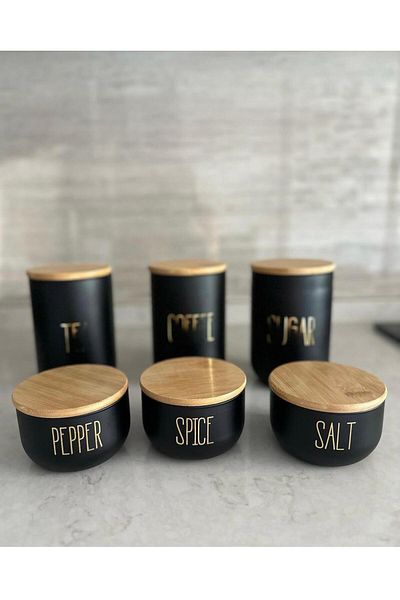 YzHome 3-Piece Vacuum Glass Jar Storage Container with Bamboo Lid - Set of 3 Glass Spice Shakers