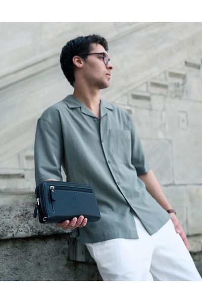 Aka Black Leather Handbag - 334 2 Model