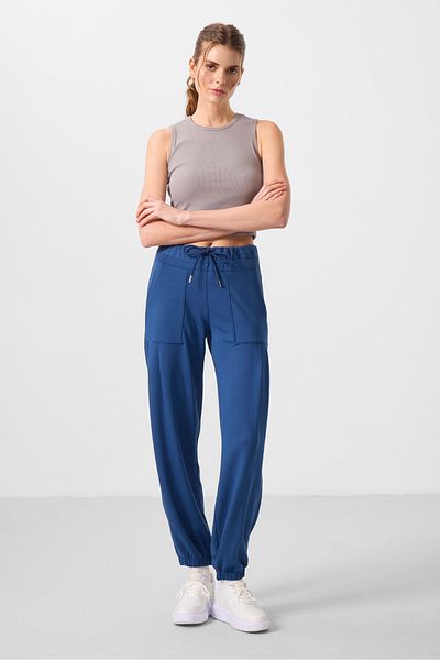 TOMMY LIFE Pantaloni de damă Parlament cu textura moale, cu buzunare, formă confortabilă - 94672