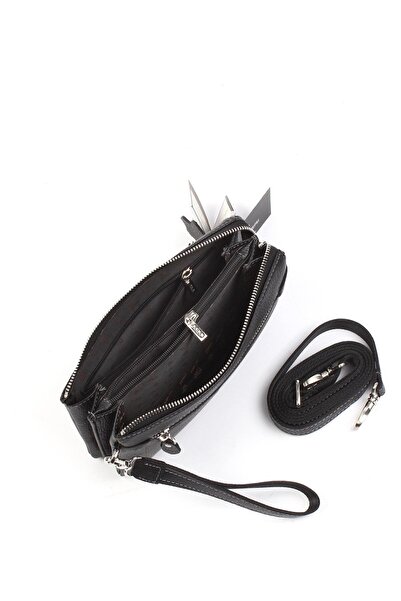 Aka Deri Black Leather Hand and Shoulder Bag - 364 1