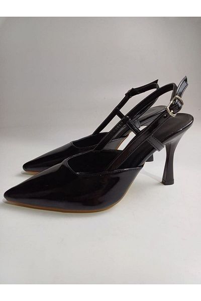 Gökhan Talay Clara Black Patent Leather Medium Heel (8 cm) Classic Heeled Shoes