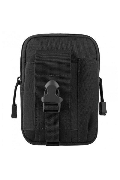 Depox Geanta tactica militara, poliester, capacitate 1 l, 18 cm, neagra