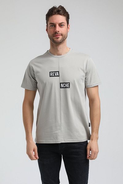 NEW WORLD POLO Crew Neck Gray Dyed Slim Fit T-Shirt 23Ssm20289