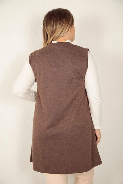 TRENDSE ECRİN KUMAŞ CHIC WINTER VEST MOTHER VEST