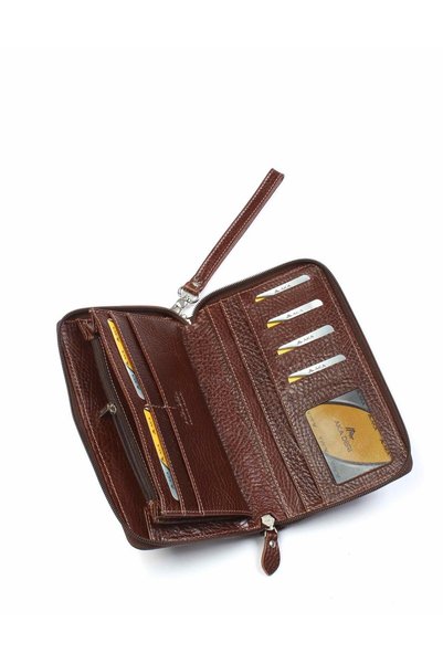 Aka Deri Leather Brown Handbag 320 61