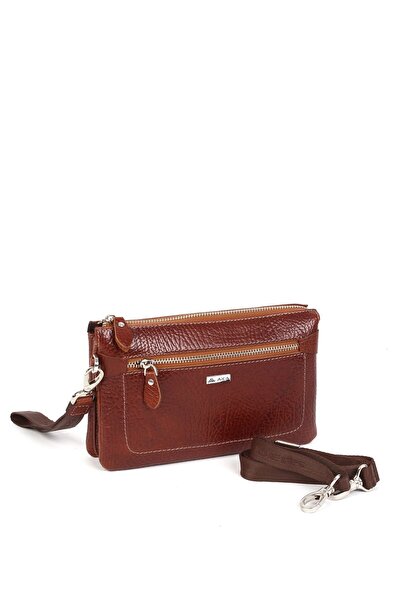 Aka Deri Tan Leather Hand and Shoulder Bag - 364 63