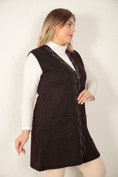 TRENDSE ECRİN KUMAŞ CHIC WINTER VEST MOTHER VEST