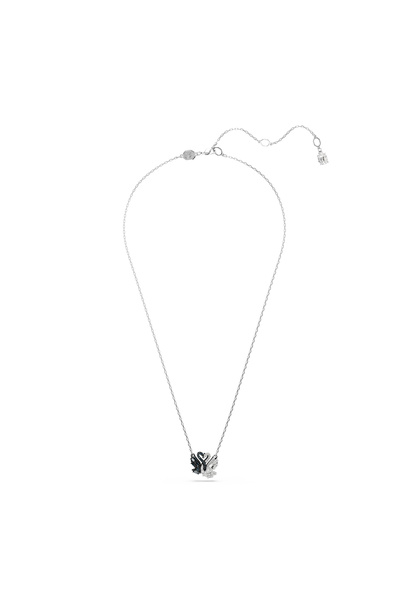 Swarovski Swan Kolye, Kuğu, Siyah, Karışık metal yüzey