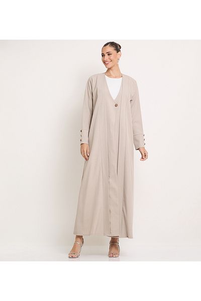 Rosette Abaya Beige-R-202474