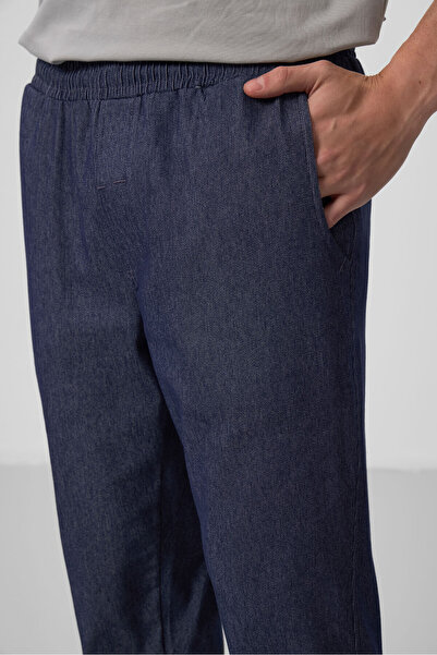 TOMMY LIFE Kot Lacivert Standart Fit Dokuma Hafif Esnek Chino Erkek Pantolon - 82175