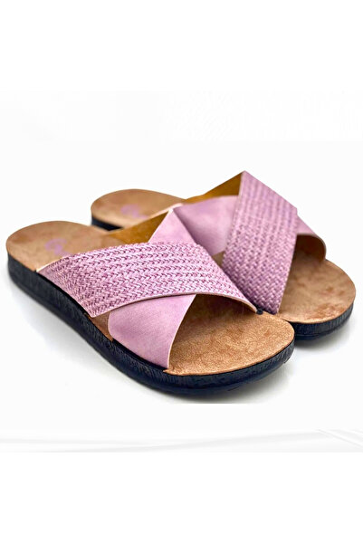 GOFLEX Cross Wicker Lilac Summer Women's Daily Street, Beach, Home Slippers