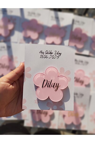 COSMICLINE Papatya Model 20 'li Pleksi Hediyelik Magnet Bebek Doğum Hediyelik