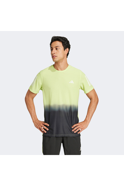 adidas Own The Run Climacool Colorblock Erkek Yeşil Koşu T-Shirt