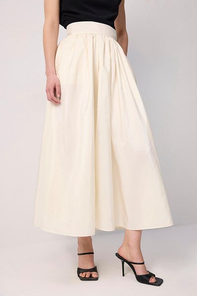 Touché Privé Taffeta Skirt with Belt