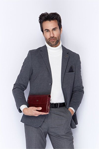 Aka Deri Leather Claret Red Hand and Shoulder Bag 337 70