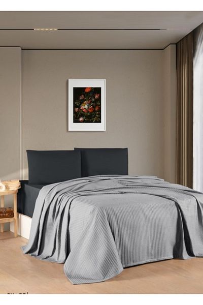 Kristal By Taç Crystal Cotton Double Pique Set Cotton Fitted Sheet (+30Cm Depth)