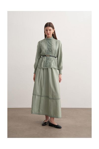 FUSHYA Double Suit with Laced Skirt