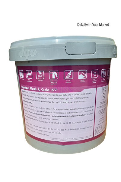 Dyo Beşyıldız Plastik Iç Cephe Duvar B. Buz Mavisi 6212 3,5/10/20 Kg.