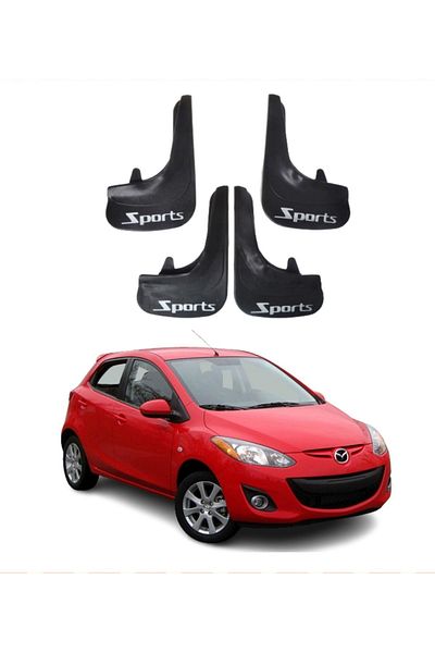SONİKON LİNE Mazda 2 Compatible Sports Written 4-Piece Dust Cover Mudguard Mudguard Modified