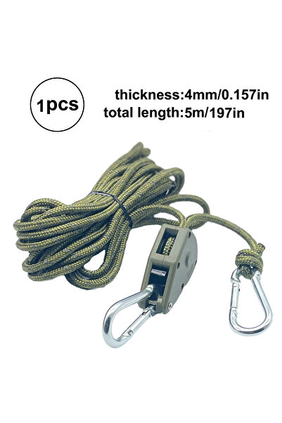 Choice أخضر عسكري 5 متر 1 قطعة 1 قطعة 5 متر خيمة تخييم عاكسة حبل الرياح ربط أ...