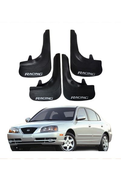 SONİKON LİNE Hyundai Elentra 2002-2007 Compatible Racing Written 4-Piece Dust Cover Mudguard Mudguard Modified